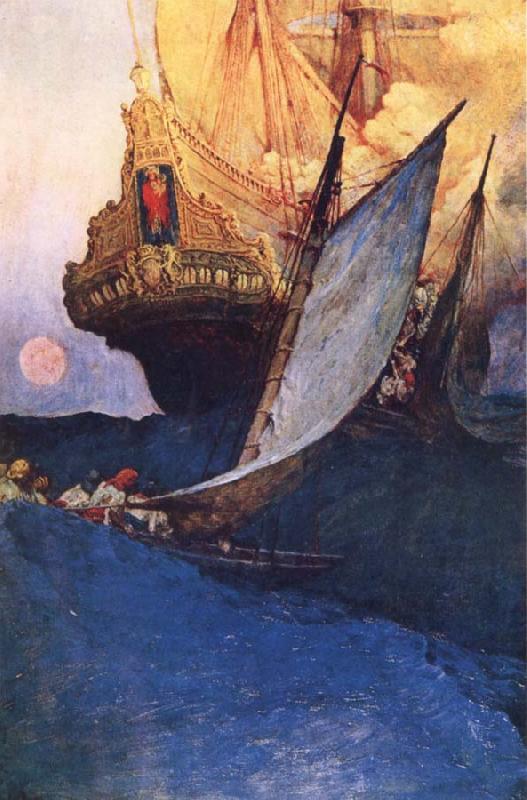 Howard Pyle An Attack on a Galleon